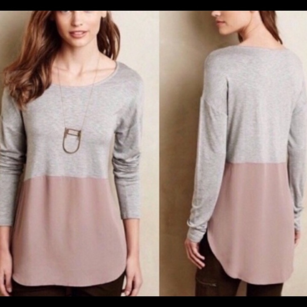 Anthropologie Meadow Rue Long-sleeve tunic shirt